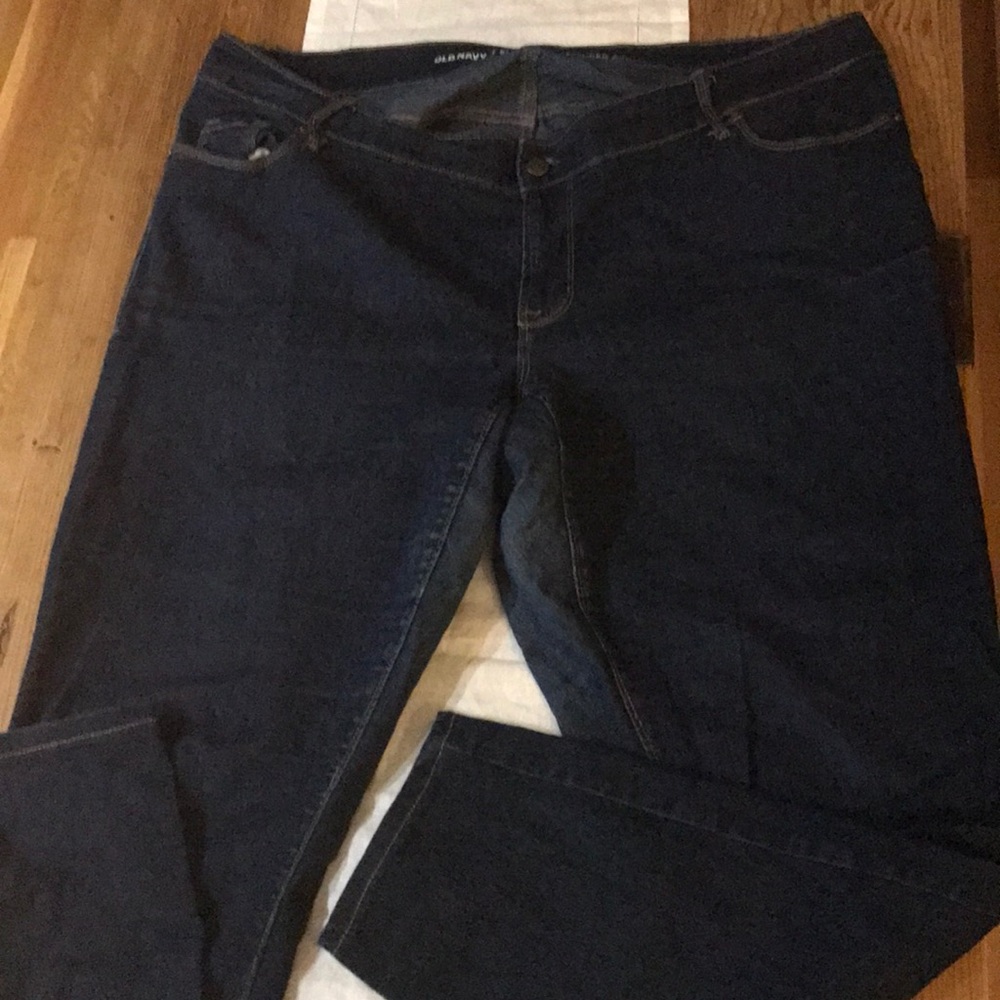Dark wash plus skinny stretch jeans